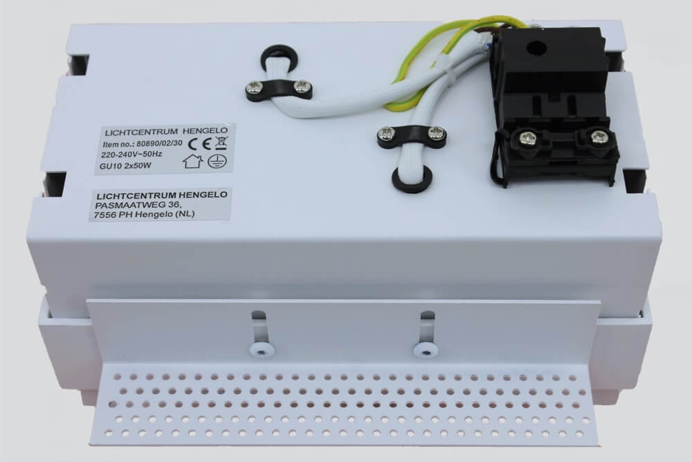 Witte inbouwspot TRIMLESS DOUBLE GU10 | verstelbare stucrand