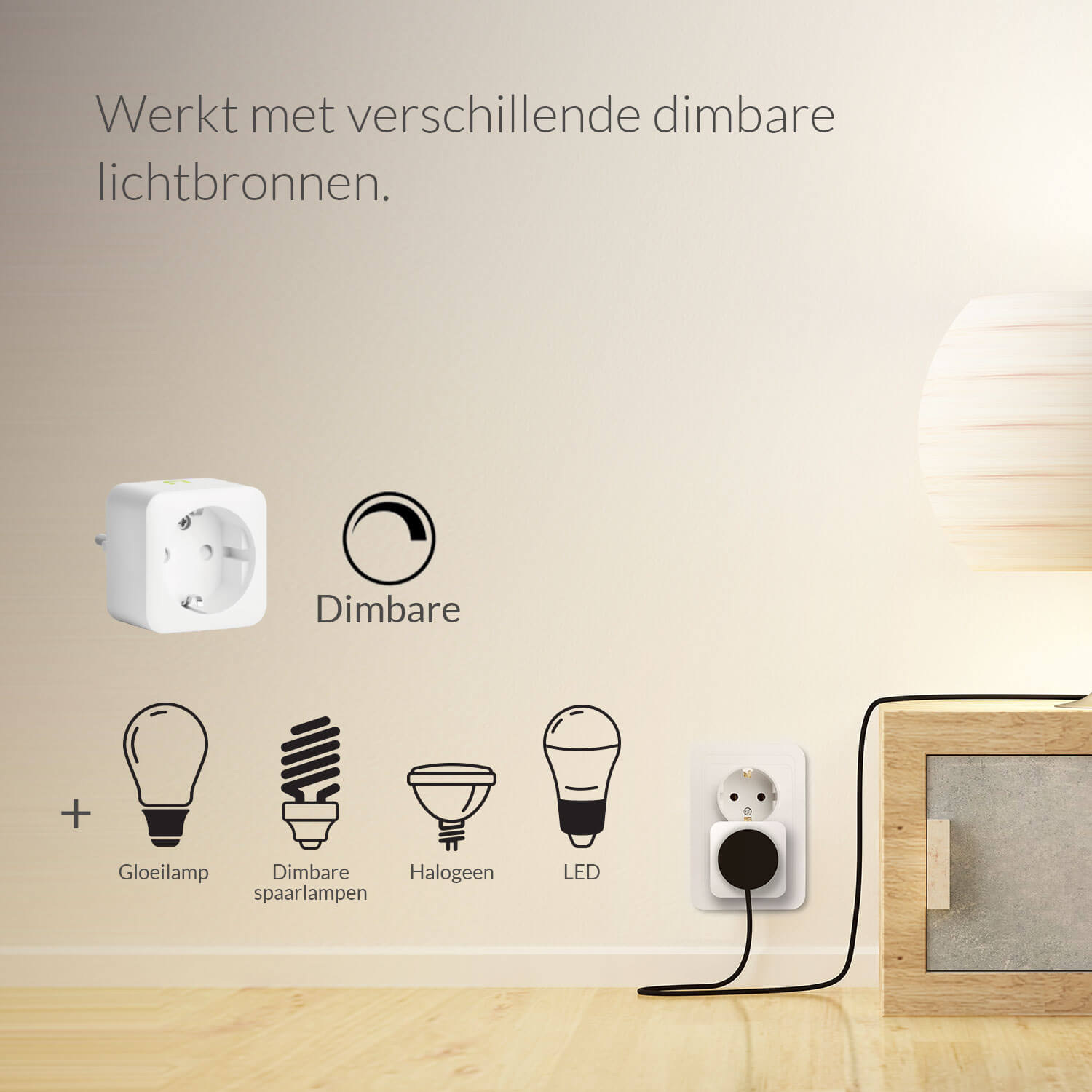 Eria AduroSmart Zigbee witte slimme stekker | Dimbaar max. 200W