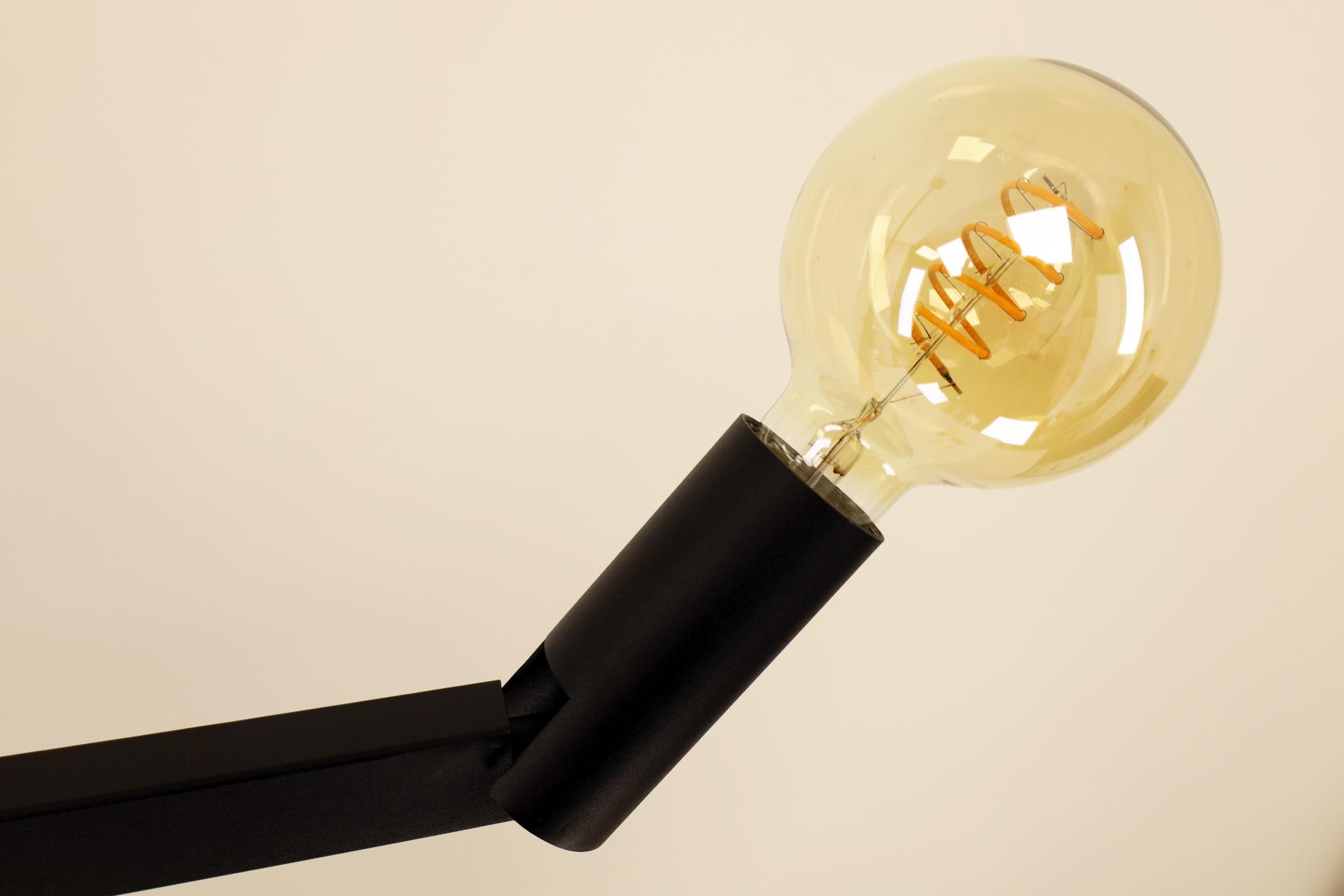 Strakke flexibele kokervormige MILLER 4-Lichts hanglamp | Zwart Goud