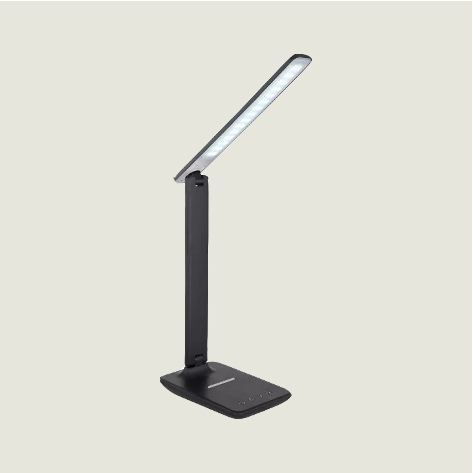 Bureaulamp BROBY zwart | LED instelbaar | met draadloze oplaadfunctie