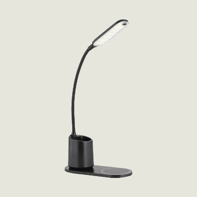 Bureaulamp DESK zwart | LED instelbaar | met draadloze oplaadfunctie