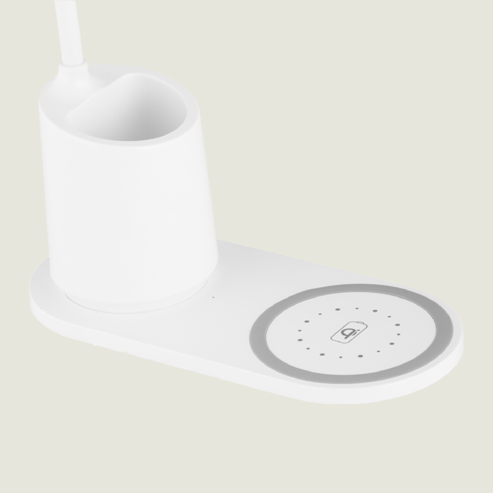 Bureaulamp DESK wit | LED instelbaar | met draadloze oplaadfunctie