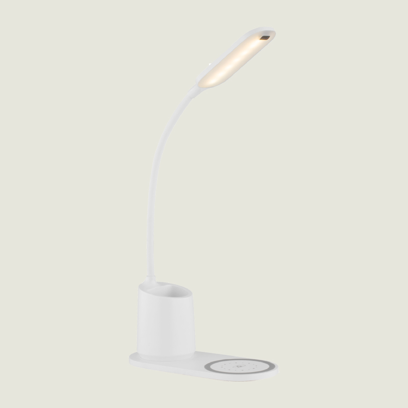 Bureaulamp DESK wit | LED instelbaar | met draadloze oplaadfunctie