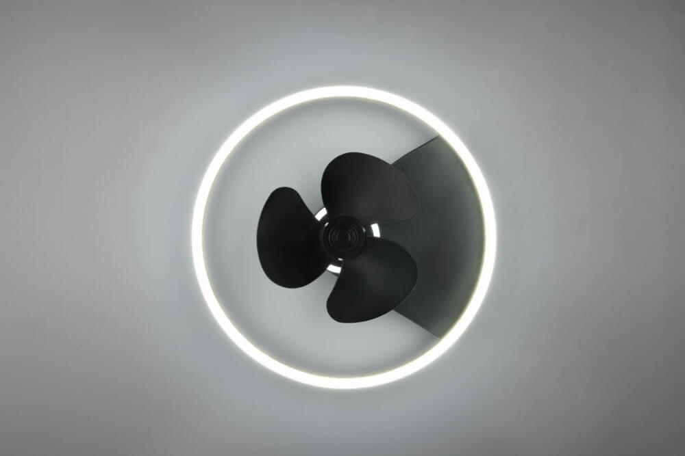 Plafondventilator TOLVA Ø 50 cm Goud / Zwart met lamp | Kleur instelbaar en 3 snelheden