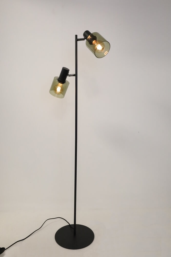 Vloerlamp YAMAS 2-lichts | Groen glas Ø 12 cm