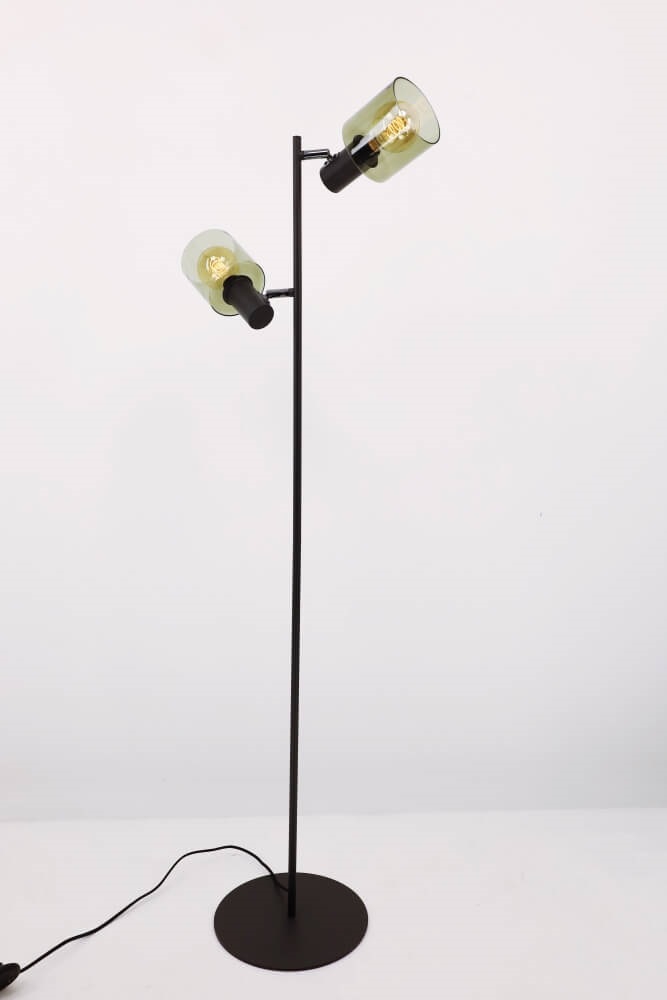 Vloerlamp YAMAS 2-lichts | Groen glas Ø 12 cm