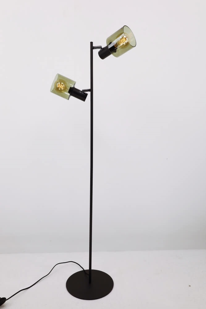 Vloerlamp YAMAS 2-lichts | Groen glas Ø 12 cm