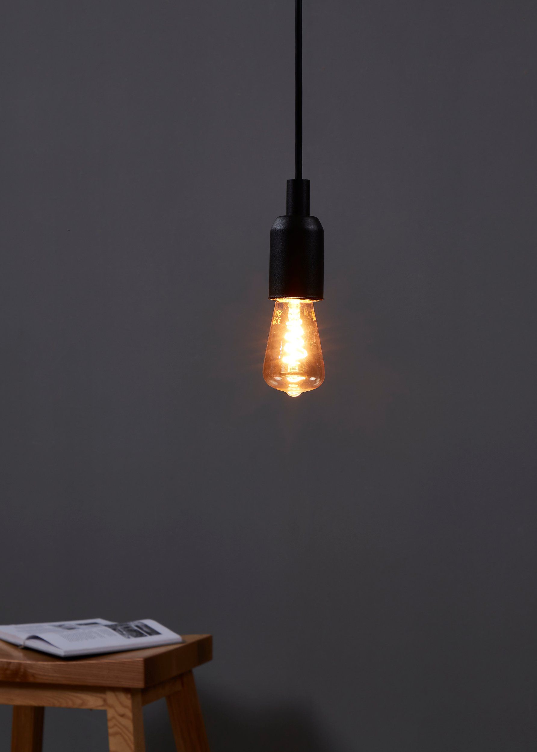 LED Mini Rustika CURVE GOLD DECO 4 watt E27 dimbaar