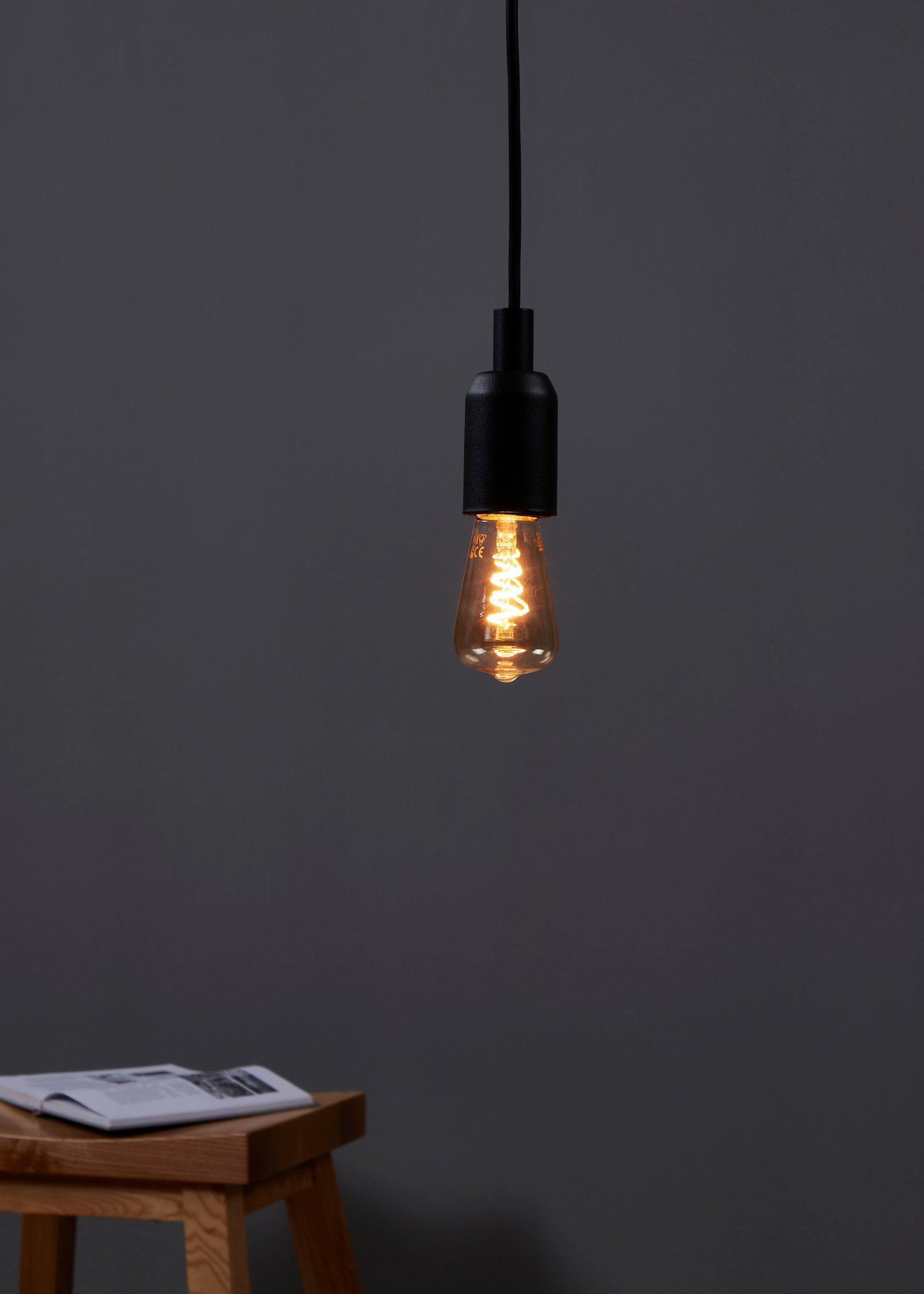 LED Mini Rustika CURVE GOLD DECO 4 watt E27 dimbaar