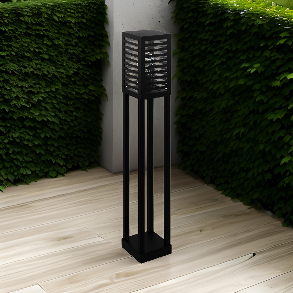 Strakke buitenlamp WESTFORD LAMEL staand groot | Zwart IP44