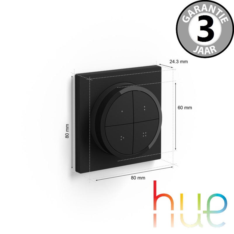 Philips Hue Tap Dial Switch zwart | Draaischakelaar