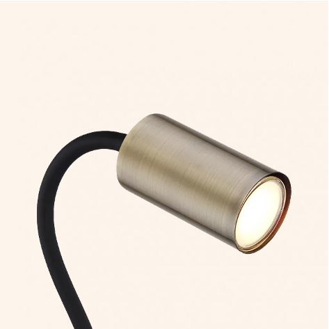Flexibele klemlamp CILLO GU10 met snoerschakelaar | Brons