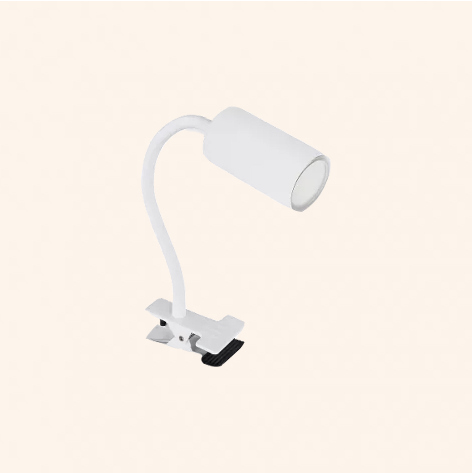 Flexibele klemlamp CILLO GU10 met snoerschakelaar | Wit