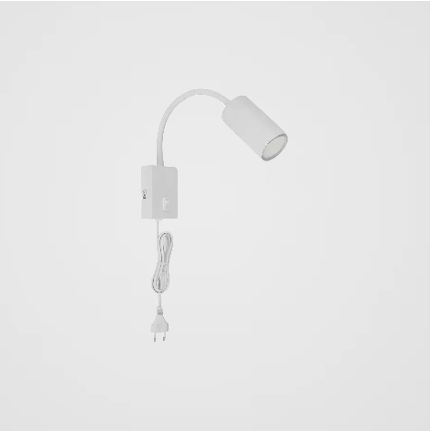 Flexibele wandlamp CILLO GU10 met schakelaar | Wit