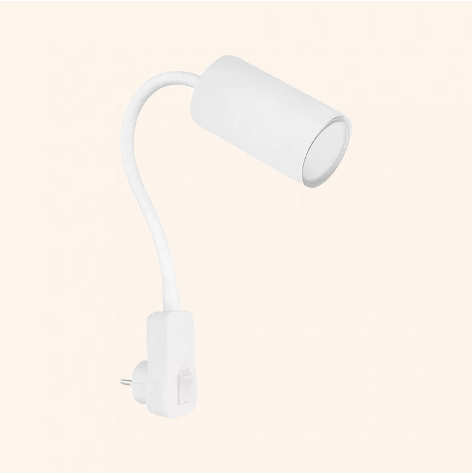 Flexibele stekkerlamp CILLO GU10 met schakelaar | Wit
