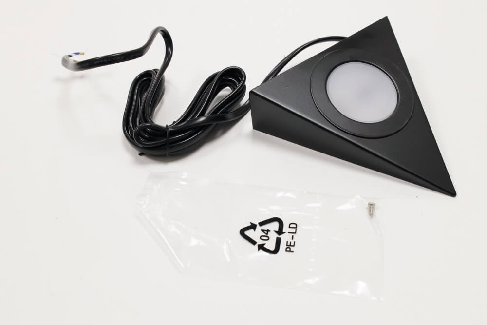 Driehoekspot / Keuken- onderbouwspot TRIANGLE LED 230V | Zwart