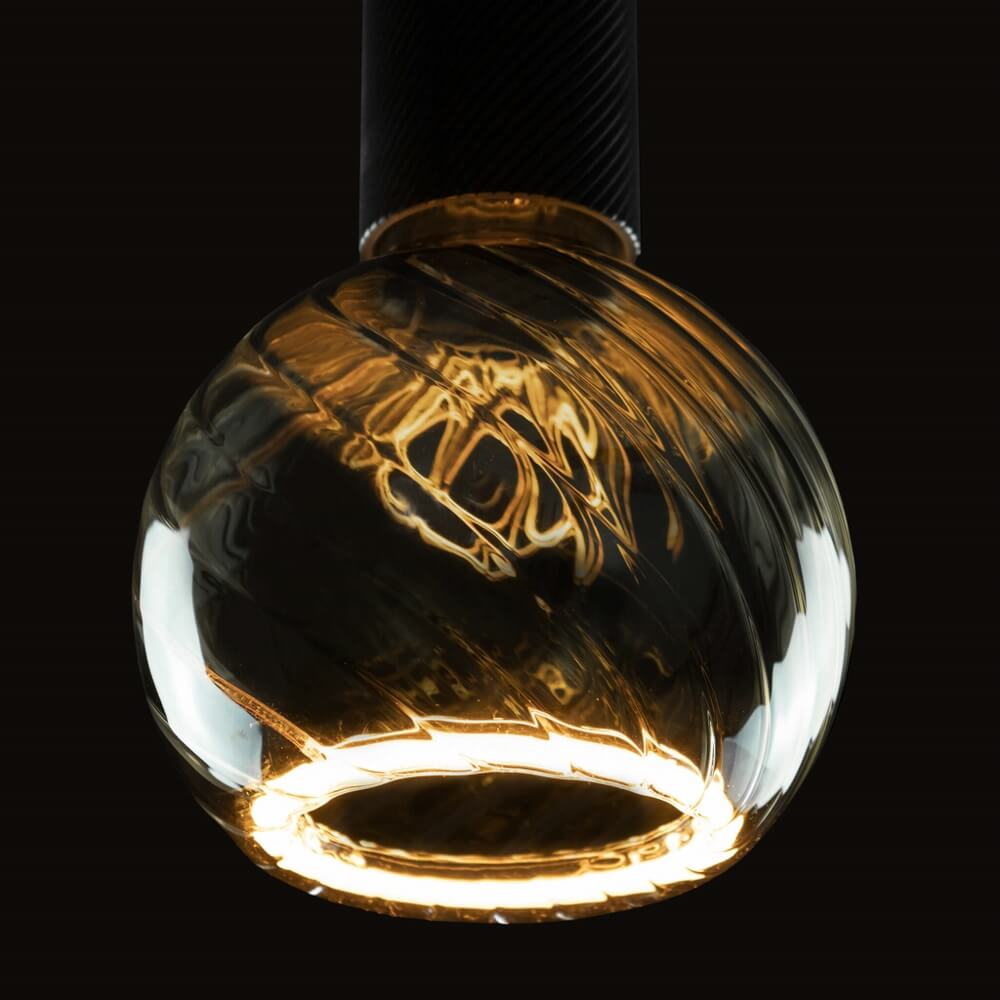 Segula Floating LED lamp E27 | Globe Twisted 125 mm | Smoke