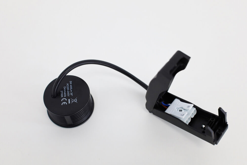LED DISC 50mm 5W zwart | Lage inbouwdiepte | Warmglow dimbaar