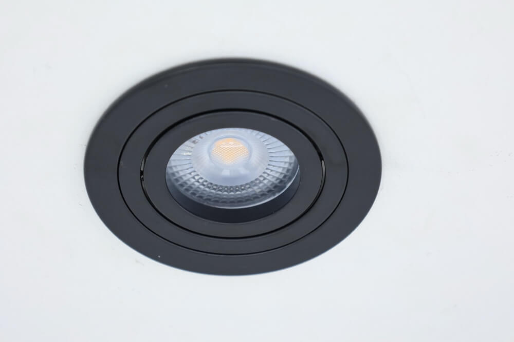 LED DISC 50mm 5W zwart | Lage inbouwdiepte | Warmglow dimbaar