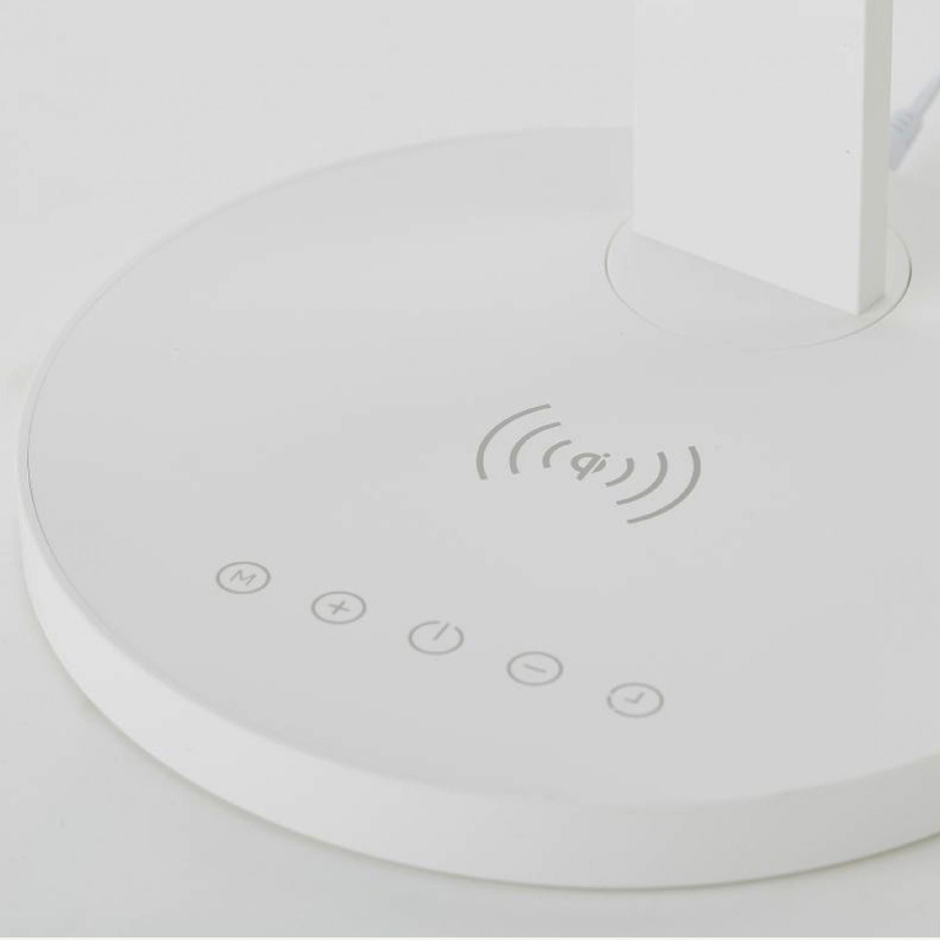 Bureaulamp IDALLO wit | LED instelbaar | Draadloze oplaadfunctie