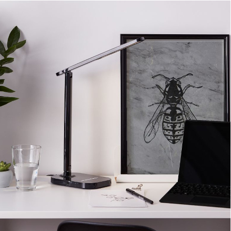 Bureaulamp MASON zwart | LED instelbaar | met lachtlampje