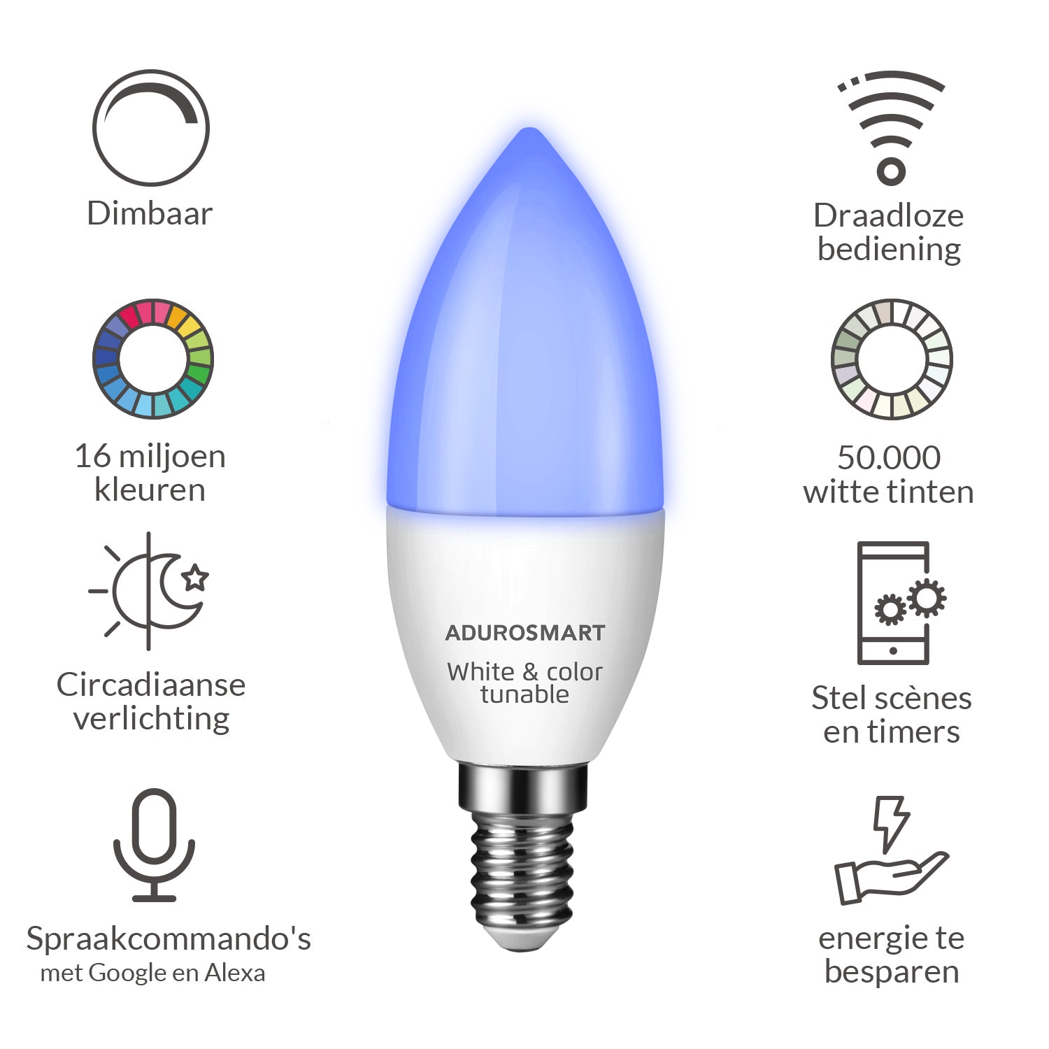 Eria AduroSmart Zigbee smart E14 kaars duopack | Tunable White & Color