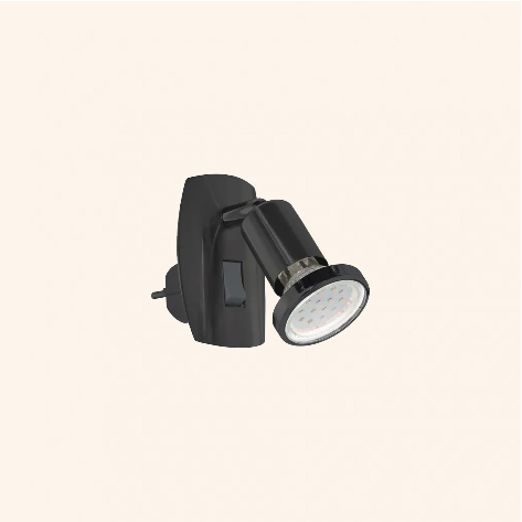Klemspot zwart goud | stekkerlamp | Met GU10 fitting