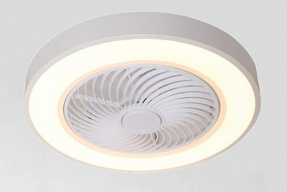 Plafondventilator DORBY wit &Oslash; 50 cm met lamp | 6 snelheden
