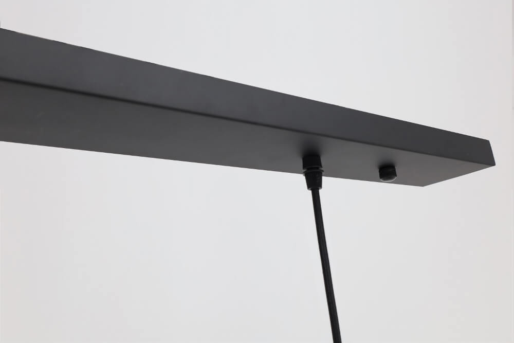 Functionele zwarte hanglamp COMBI E27 + GU10 | 5-lichts