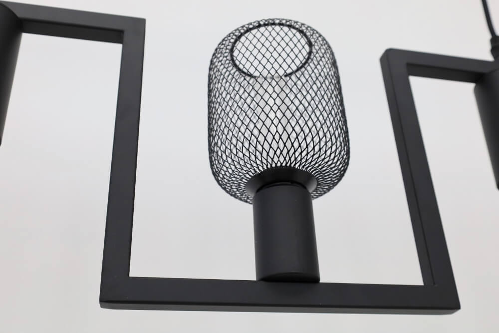 Functionele zwarte hanglamp COMBI GAAS E27 + GU10 | 5-lichts compleet