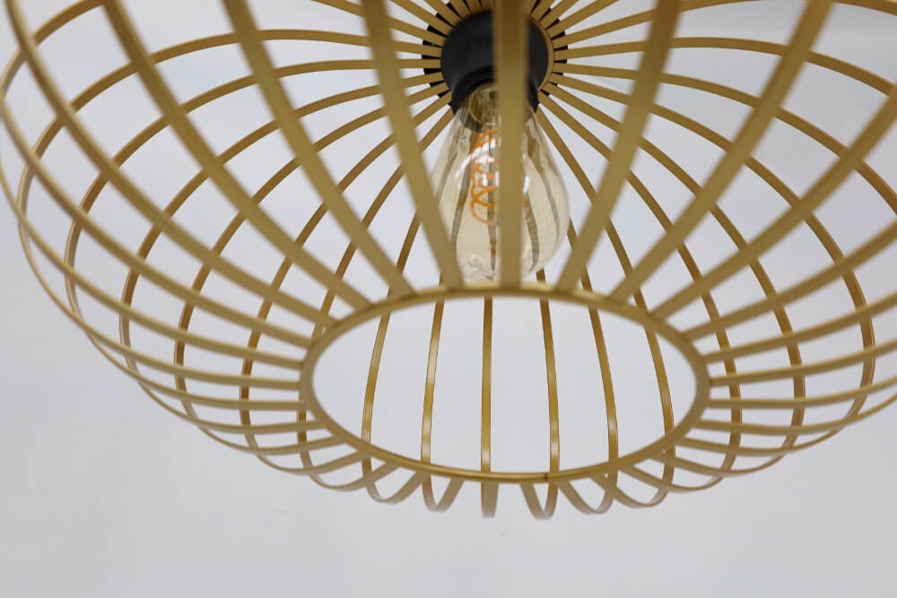 Sierlijke draad hanglamp BOLERO goud | 3x Ø 40 cm