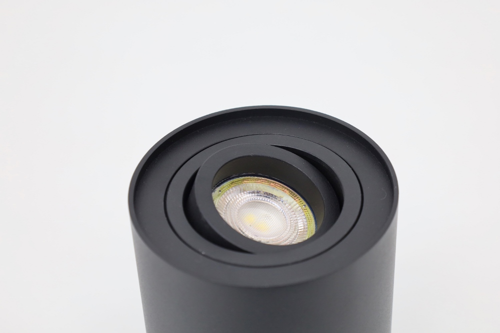 Kantelbare tafellamp REBEL XL 9,5 cm met schakelaar | Zwart rond