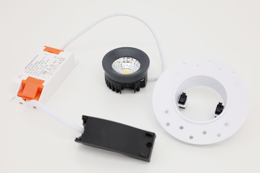 Mini trimless inbouwspot FLAT FIX WarmGlow LED | Antraciet / Grijs