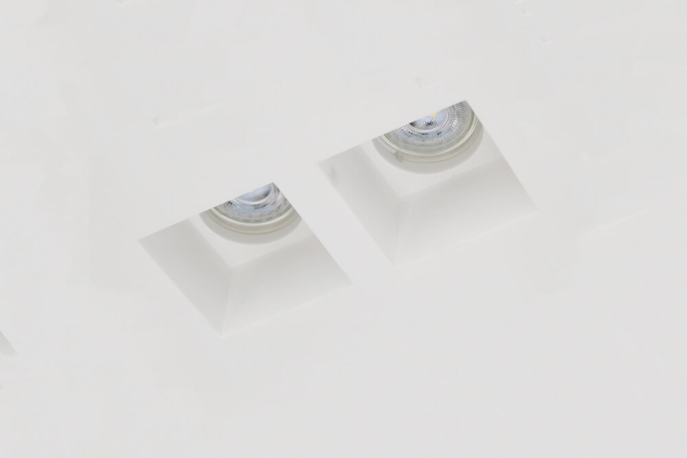 Trimless inbouwspot GIPSY SQUARE 2-lichts | Overschilderbaar