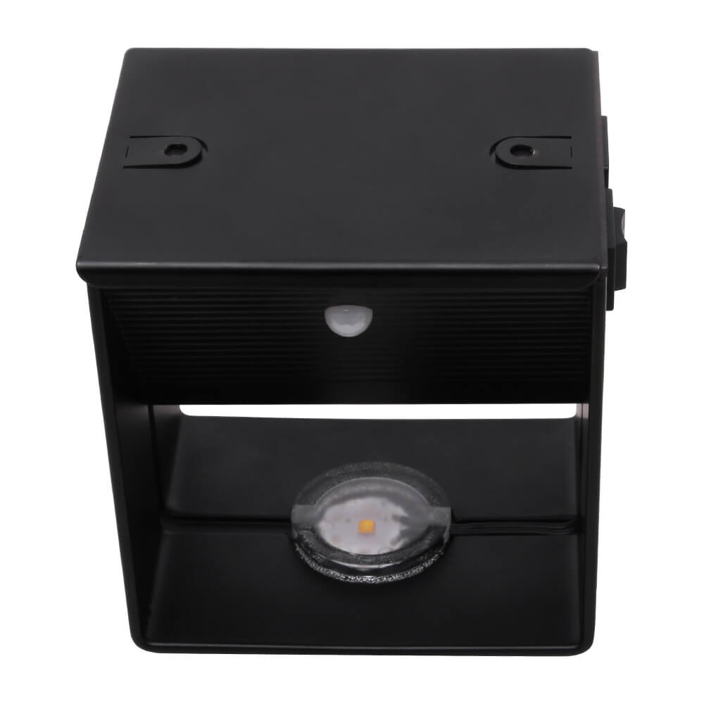 Oplaadbare wandlamp QUBE extra warm wit | Zwart
