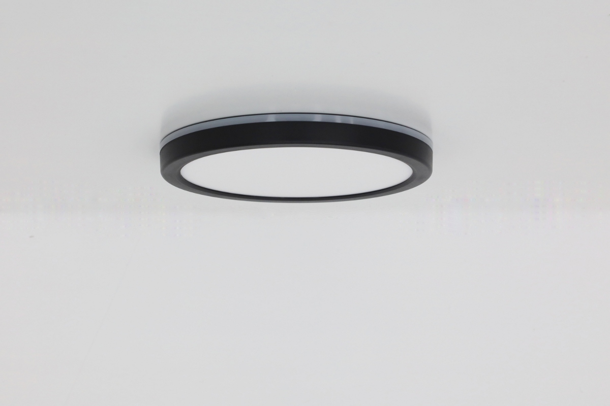 Functionele plafonniere PLATTO 3-standen Front + Back Ø 23 cm | Zwart