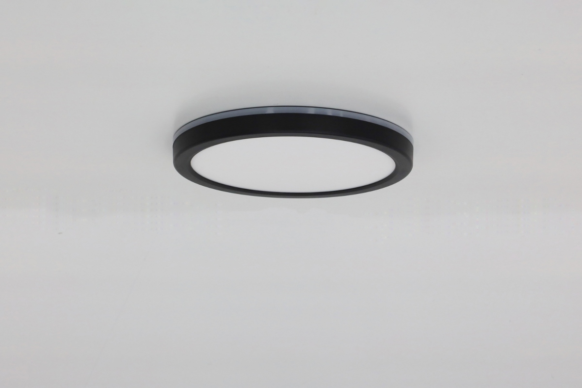 Functionele plafonniere PLATTO 3-standen Front + Back Ø 23 cm | Zwart