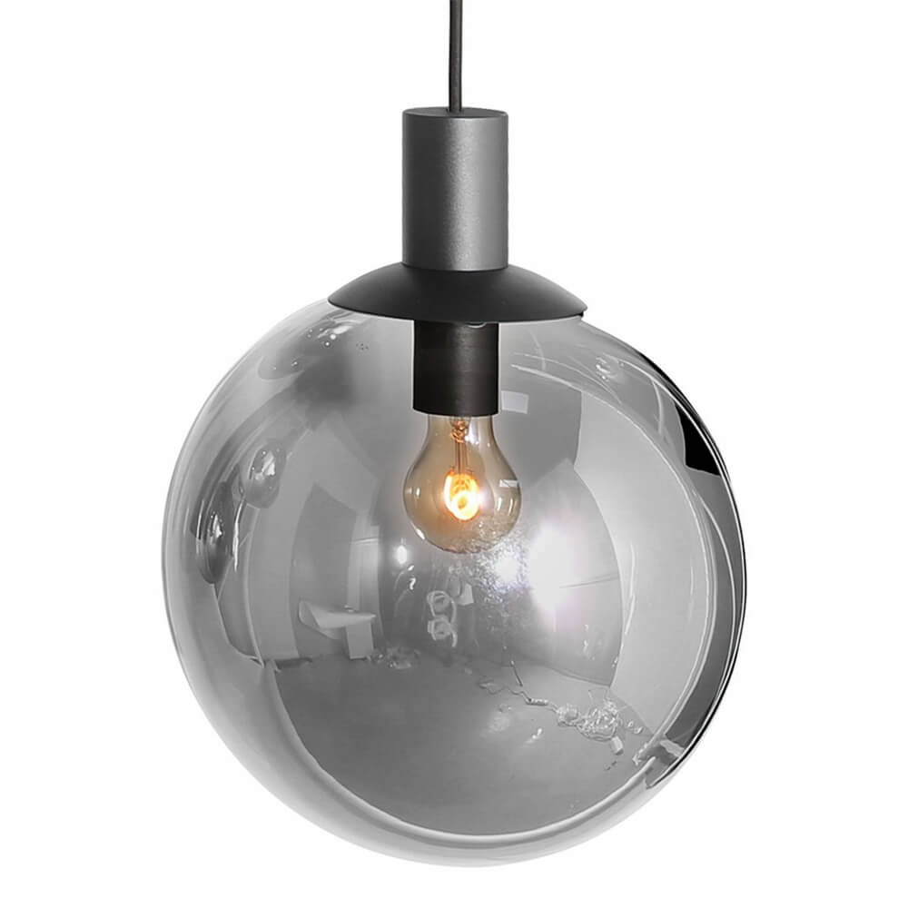 Hanglamp BOLLIQUE 9-lichts 140 x 55 cm | Zwart / Smoke