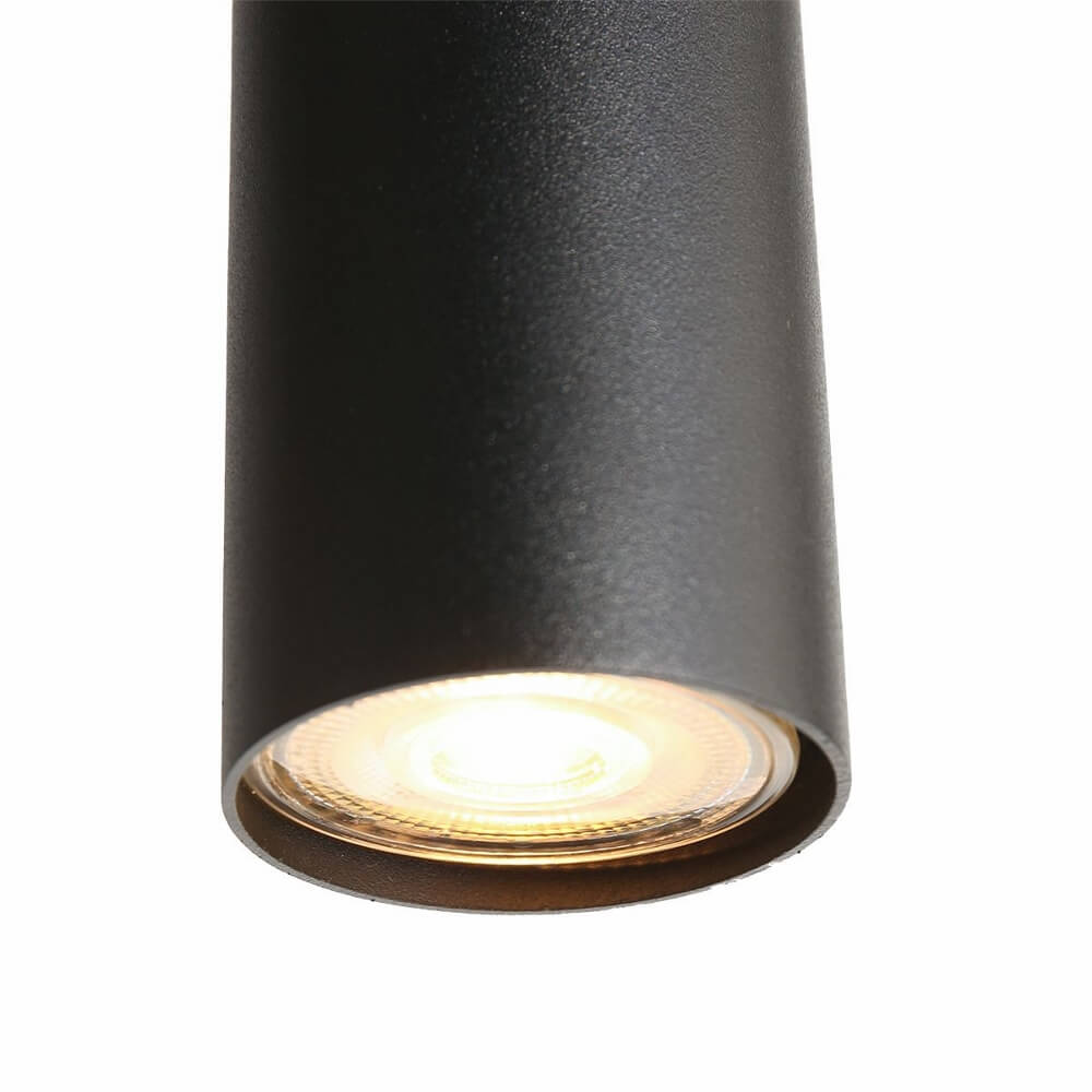 Hanglamp BOLLIQUE 9-lichts 140 x 55 cm | Zwart / Smoke