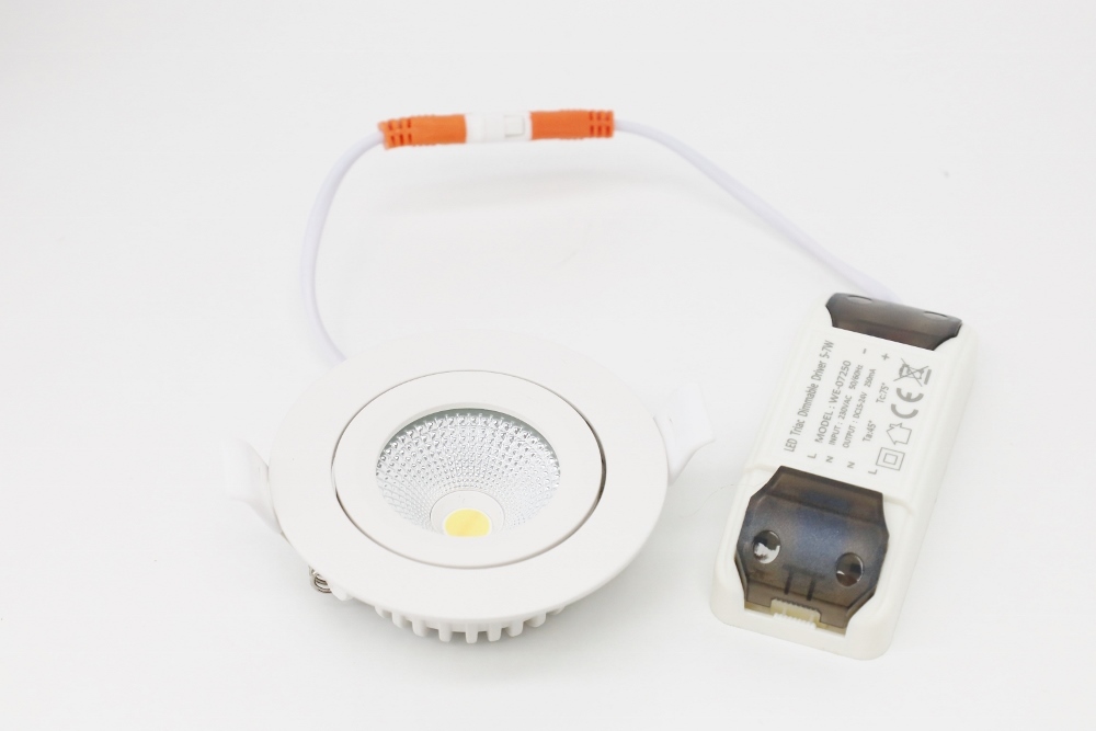 WarmGlow LED inbouwspot FLAT FIX lage inbouwdiepte IP44 | Wit rond