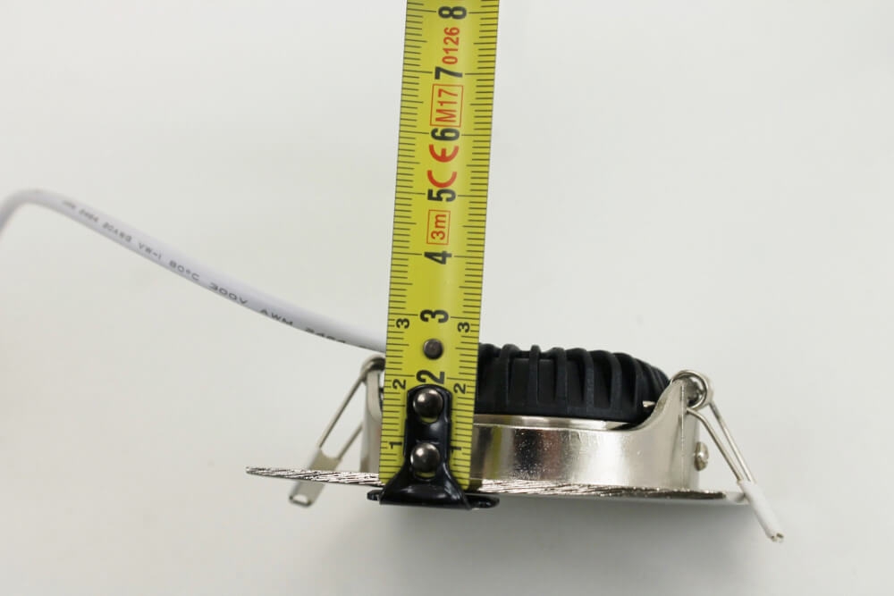 WarmGlow LED inbouwspot FLAT FIX lage inbouwdiepte IP44 | Staal vierkant
