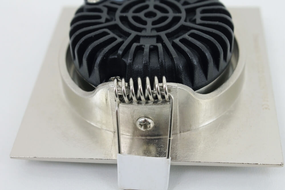 WarmGlow LED inbouwspot FLAT FIX lage inbouwdiepte IP44 | Staal vierkant