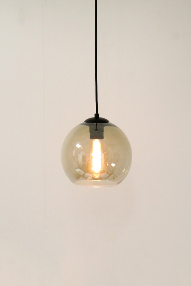 Los glas BALLS smoke fumé / amber | Ø 20 cm