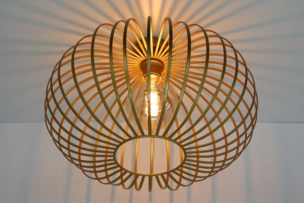 Sierlijke draad plafondlamp BOLERO goud | Ø 50 cm