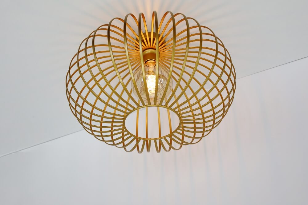 Sierlijke draad plafondlamp BOLERO goud | Ø 50 cm