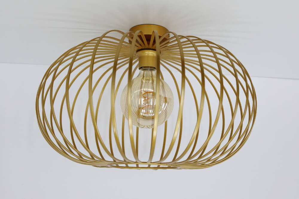 Sierlijke draad plafondlamp BOLERO goud | Ø 50 cm