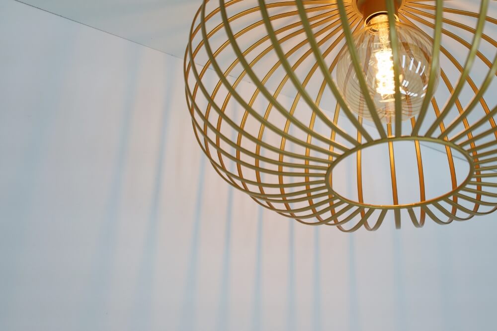 Sierlijke draad plafondlamp BOLERO goud | Ø 50 cm