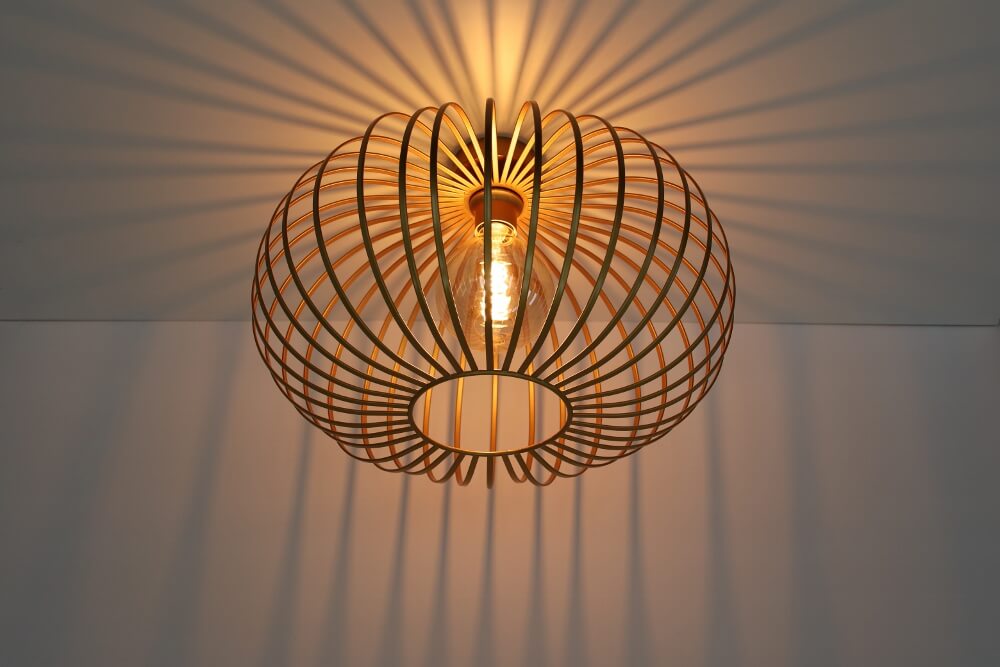 Sierlijke draad plafondlamp BOLERO goud | Ø 50 cm
