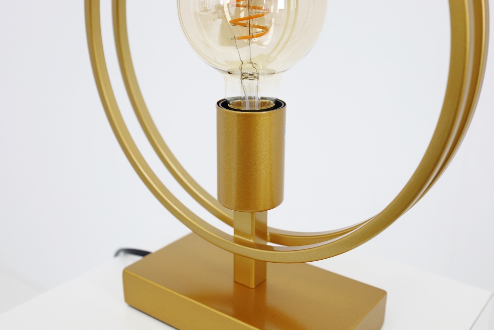 Sierlijke tafellamp DOUBLE RING | Goud 30 cm