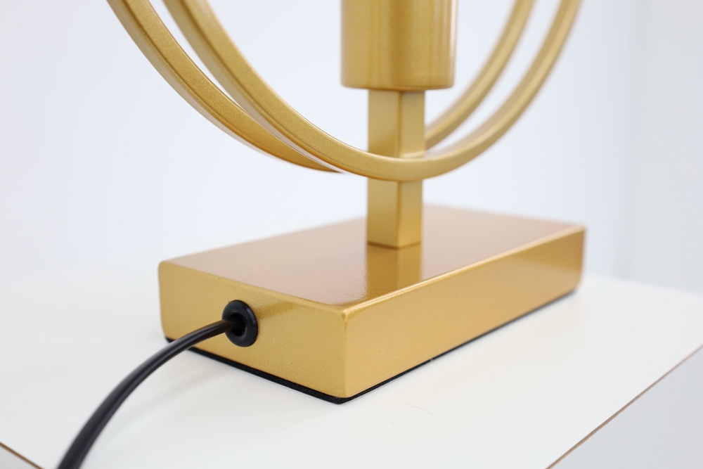 Sierlijke tafellamp DOUBLE RING | Goud 30 cm